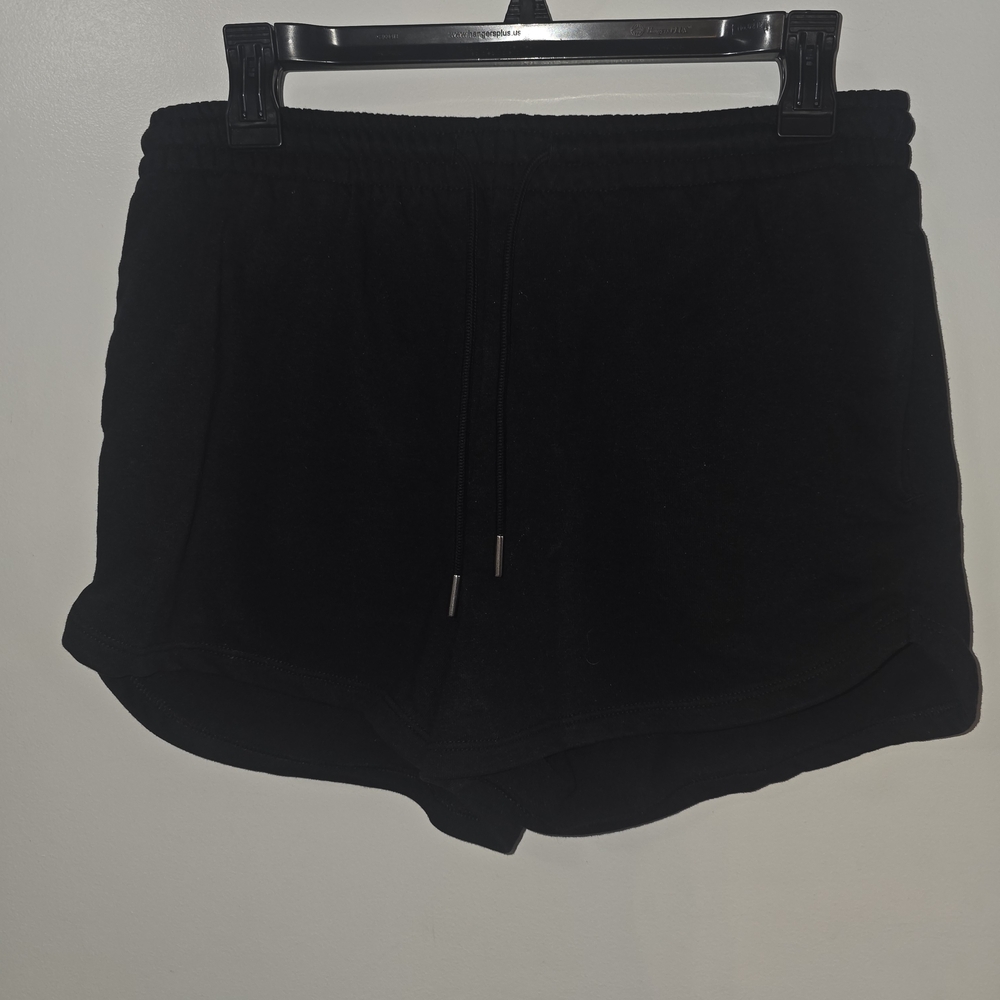H&M Black Women's Athletic Lounge Shorts with Drawstring
